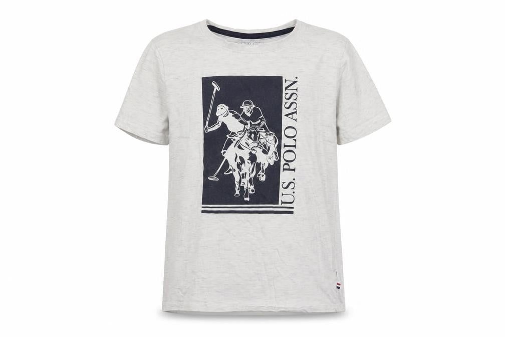 U.S. Polo Assn. Boys Grey Graphic T-Shirt, Size 8-9 Years
