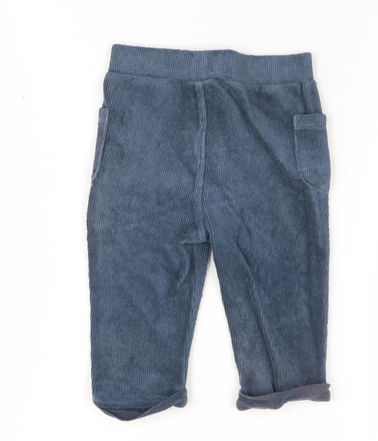 FatFace Boys Blue Corduroy Jogger Trousers 3-6 Months