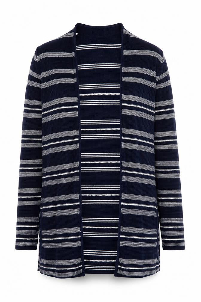 Monsoon Women's Blue Striped Cardigan Size 10