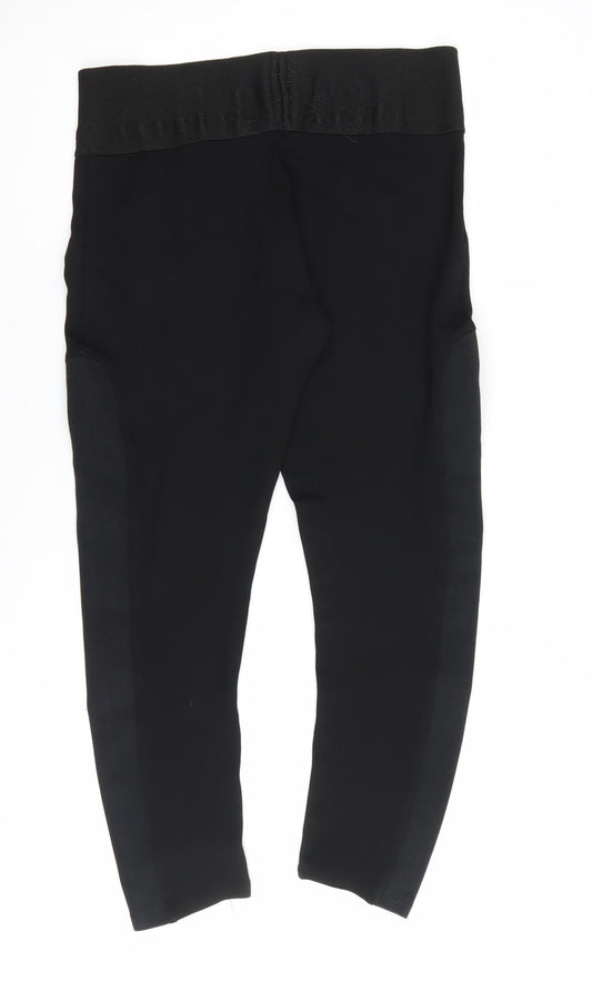 Zara Basic Women's Black Ankle Leggings L