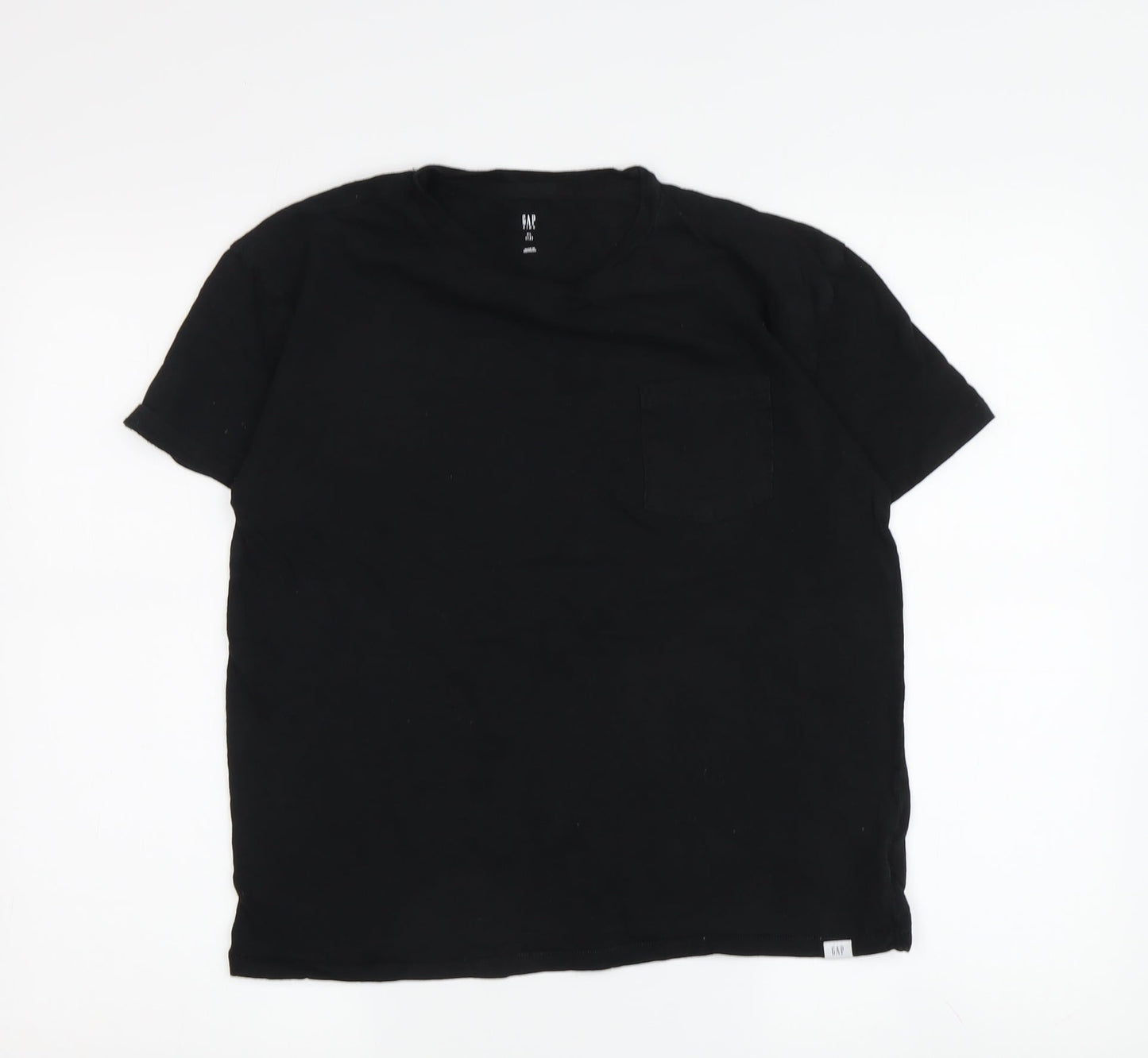 GAP Boys Black Basic Cotton T-Shirt, Size 12 Years