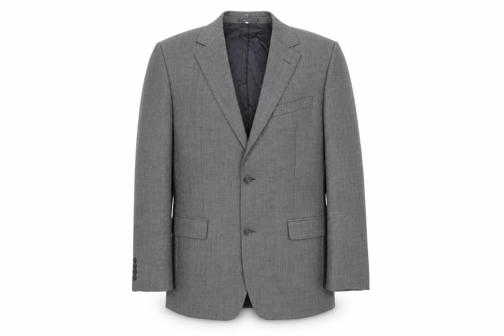 Mens 40 Chest Regular Jaeger Grey Two-Button Blazer