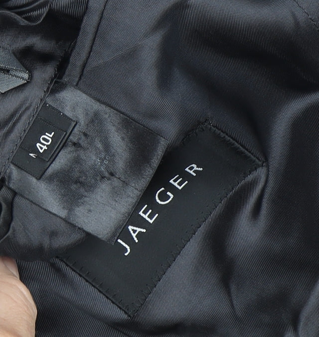 Jaeger Men's Grey 40L Blazer Classic Formal Jacket