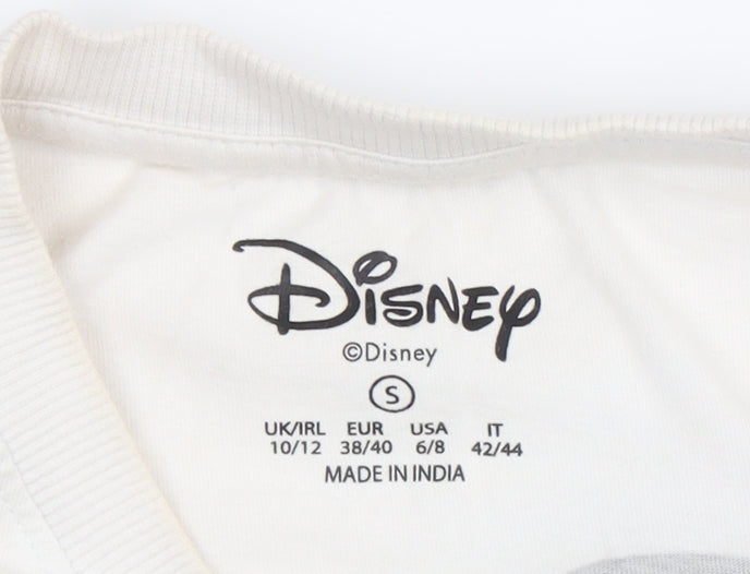 Disney Unisex Adults White T-Shirt S Cartoon Print