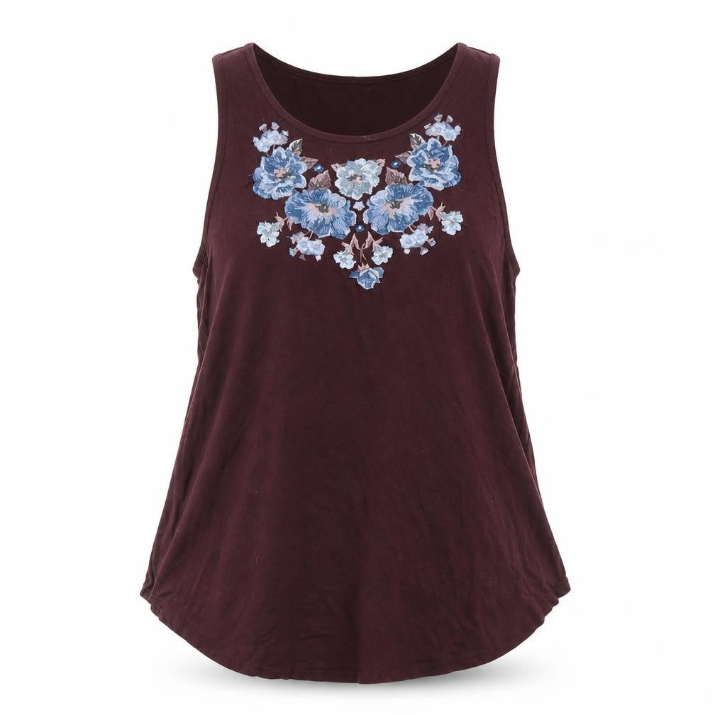 Womens UK Size M American Eagle Outfitters Brown Cotton Blend Tank
