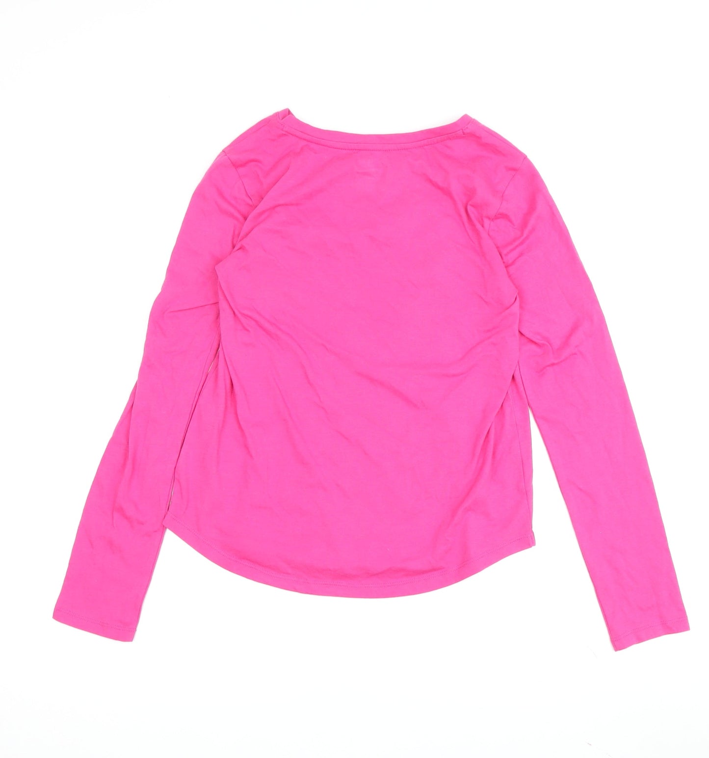 Gap Girls Pink Glitter Heart T-Shirt Long Sleeve XL