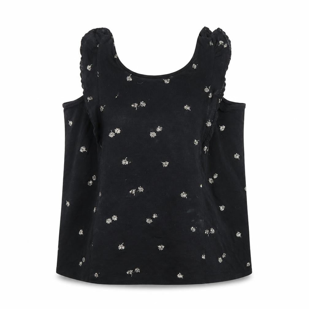 FatFace Women's Black Floral Blouse, Size 12