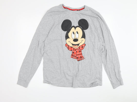 Disney Unisex Cartoon Grey M Long Sleeve T-Shirt