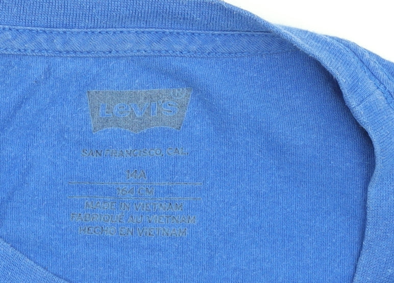 Levi's Boys Blue Short Sleeve Logo T-Shirt 14 Years