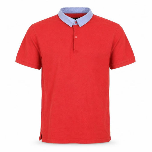 Massimo Dutti Men's Red Polo Shirt, Medium, Casual Fit