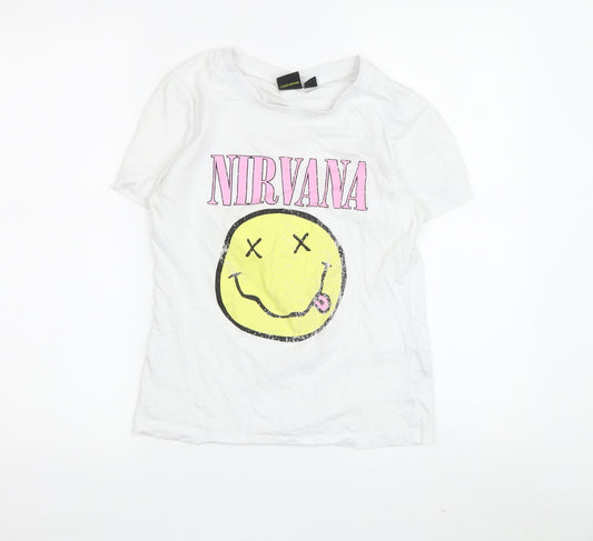 Nirvana Unisex Adults White XS Graphic T-Shirt