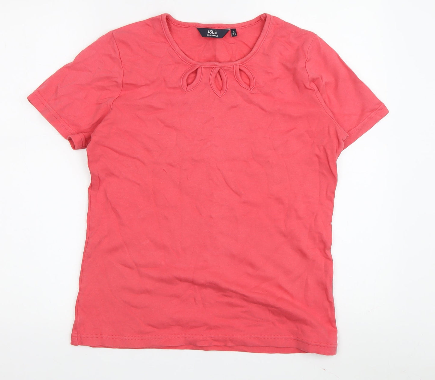 Isle Essentials Pink Women's T-Shirt, S, Cotton, Casual