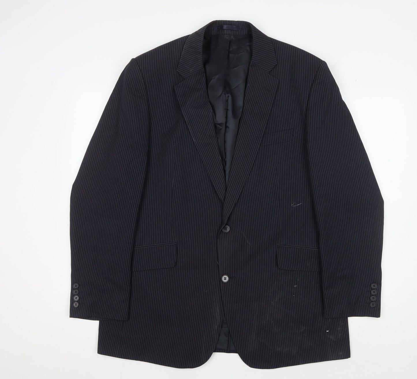 Centaur Men's Black Striped Blazer Size 44R