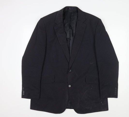Centaur Men's Black Striped Blazer Size 44R