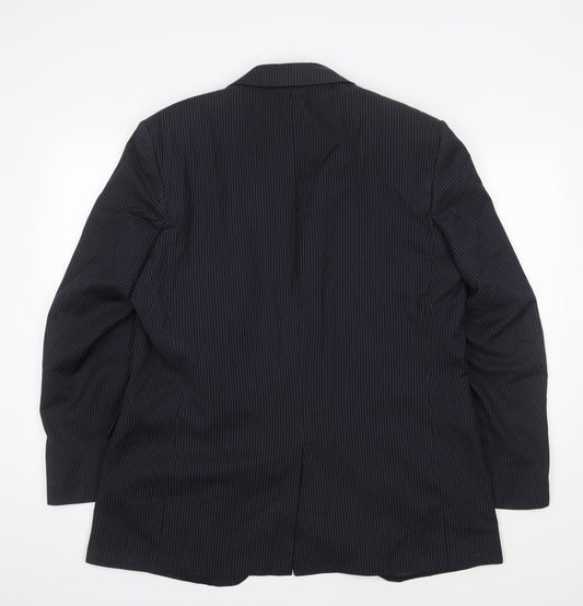 Centaur Men's Black Striped Blazer Size 44R