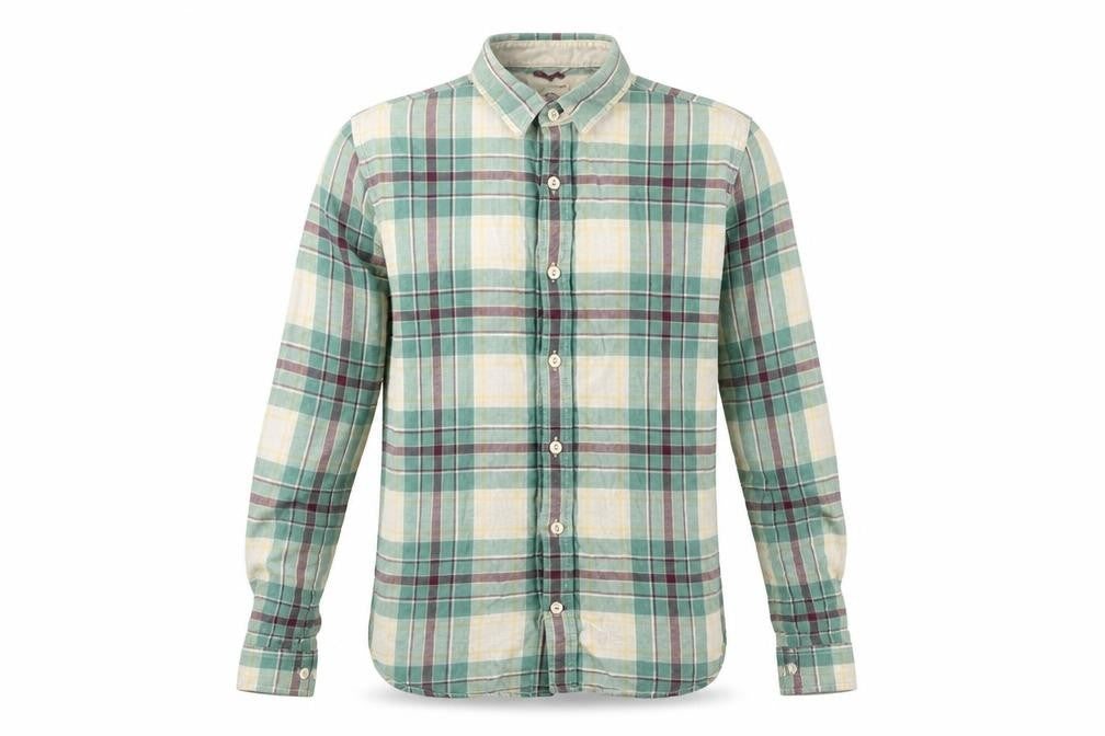 FatFace Men's Multicoloured Plaid Button-Up Shirt XS