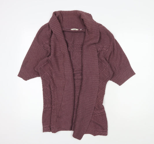 FatFace Women's Purple Cardigan, S, Roll Neck