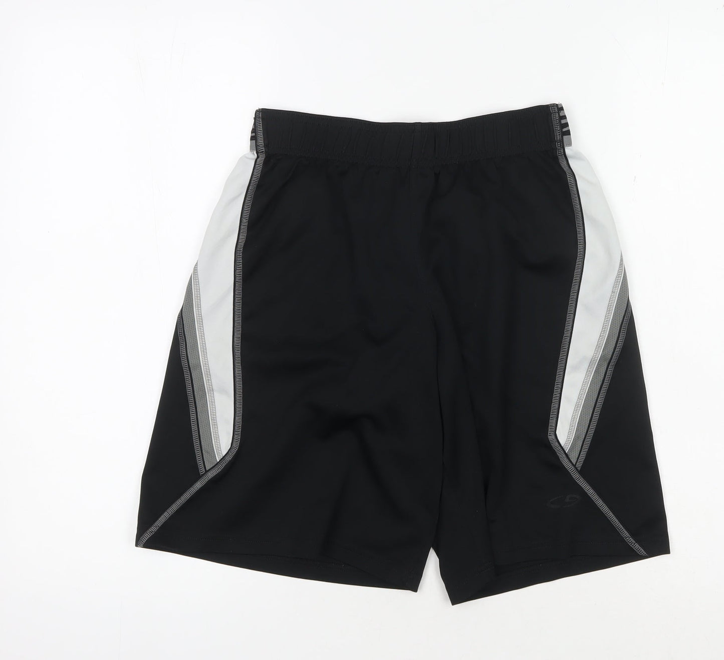 Champion Boys Black Athletic Shorts 12-13 Years Mesh Polyester