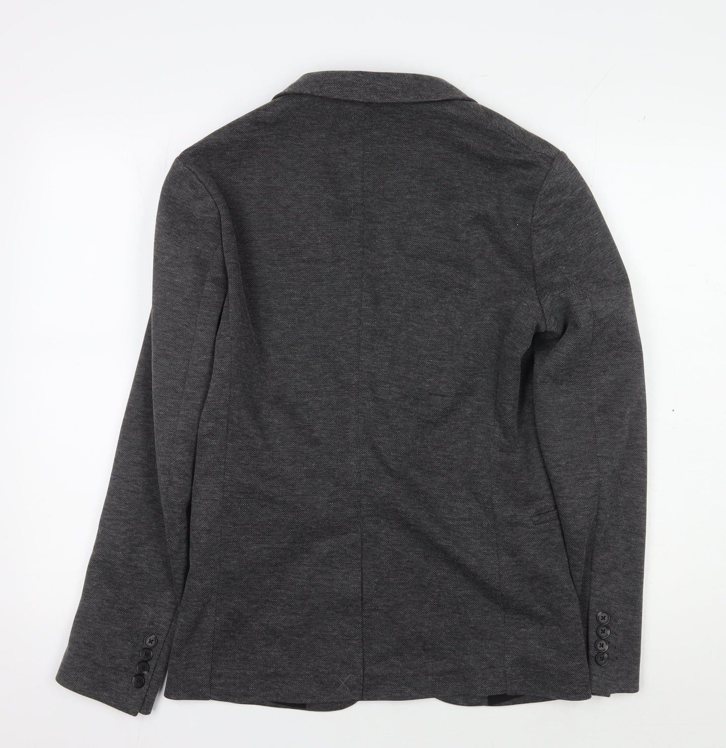 Zara Women's Grey Blazer - Size S Smart Single-Breasted