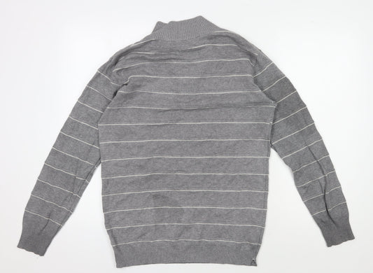 Reserve Men's Grey 3XL Knit Jumper with Half Zip
