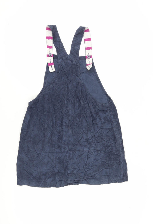Weird Fish Women's Blue Dungaree Dress, Size 4