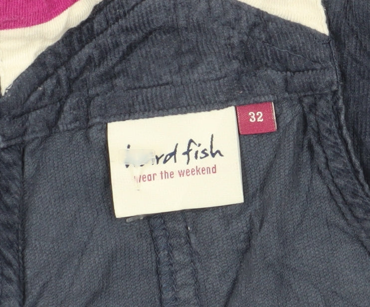 Weird Fish Women's Blue Dungaree Dress, Size 4