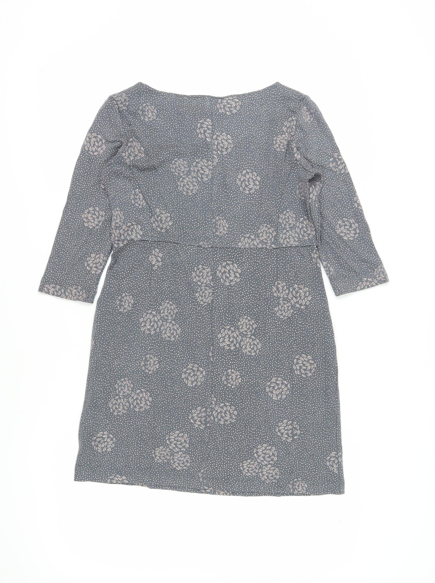 White Stuff Women's Grey Floral Sheath Dress Size 10