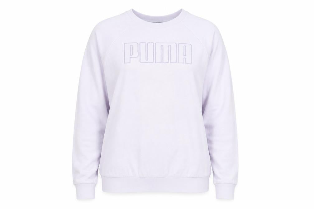Womens UK 8 Regular PUMA White Pullover Sweatshirt