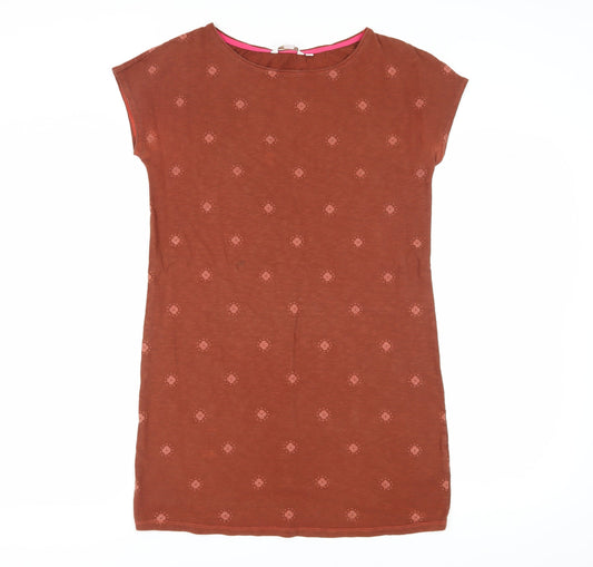 Boden Women's Brown Floral Shift Dress Size 10