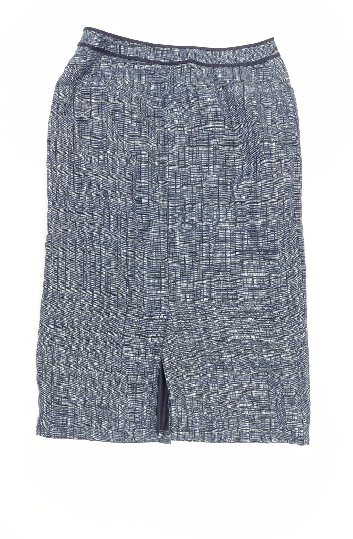 Viyella Women's Blue Midi Pencil Skirt, Size 12