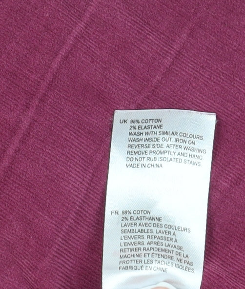 White Stuff Women's Purple Corduroy Trousers, Size 12