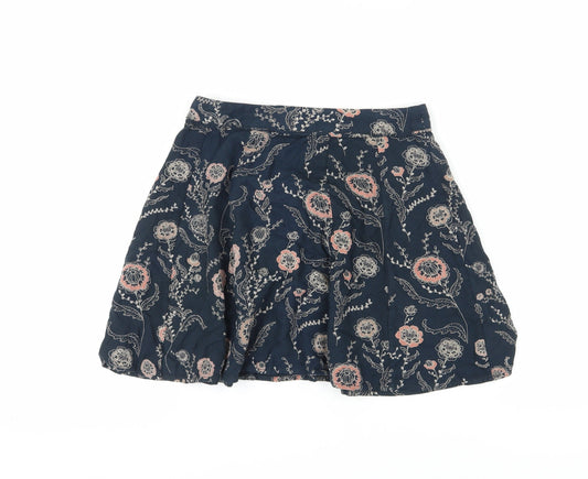 FatFace Women's Blue Floral A-Line Skirt Size 8