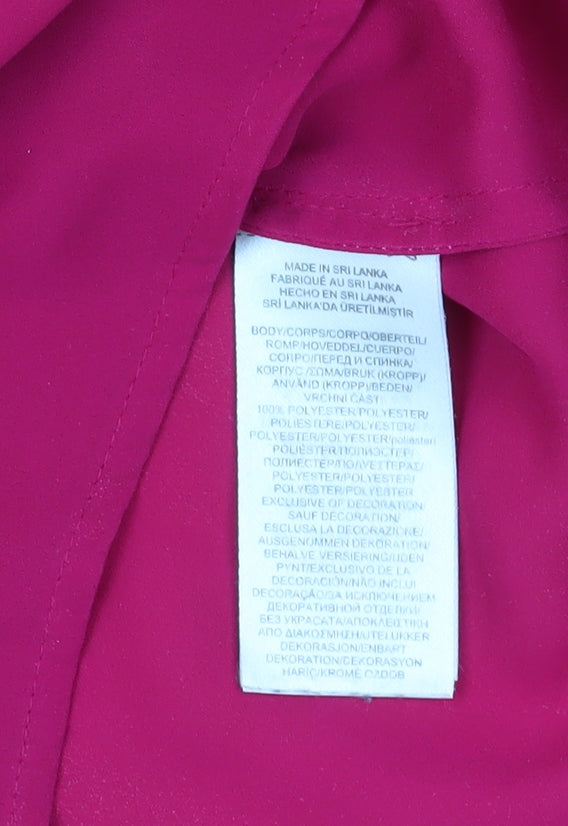 Lauren Ralph Lauren Women’s Pink V-Neck Blouse L