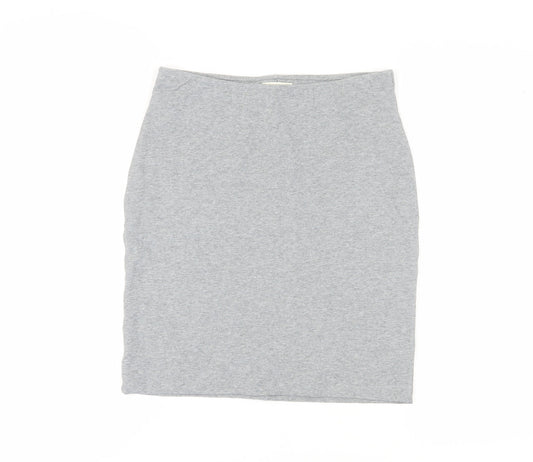 Whistles Women's Grey Pencil Skirt, Size 10, Stretch Cotton