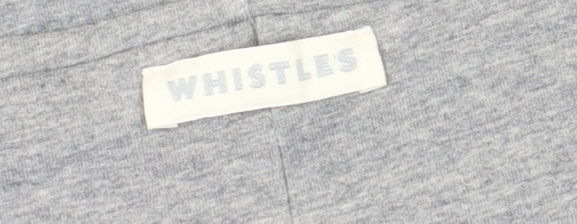 Whistles Women's Grey Pencil Skirt, Size 10, Stretch Cotton