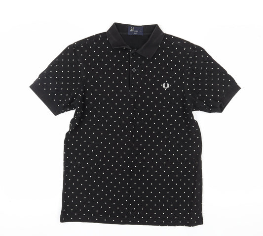 Fred Perry Men's Black Slim Fit Polo M