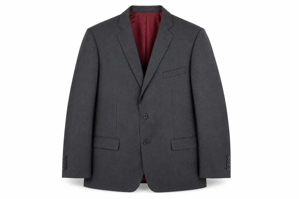 Mens 44 Chest Regular Magee Grey Two-Button Suit Jacket