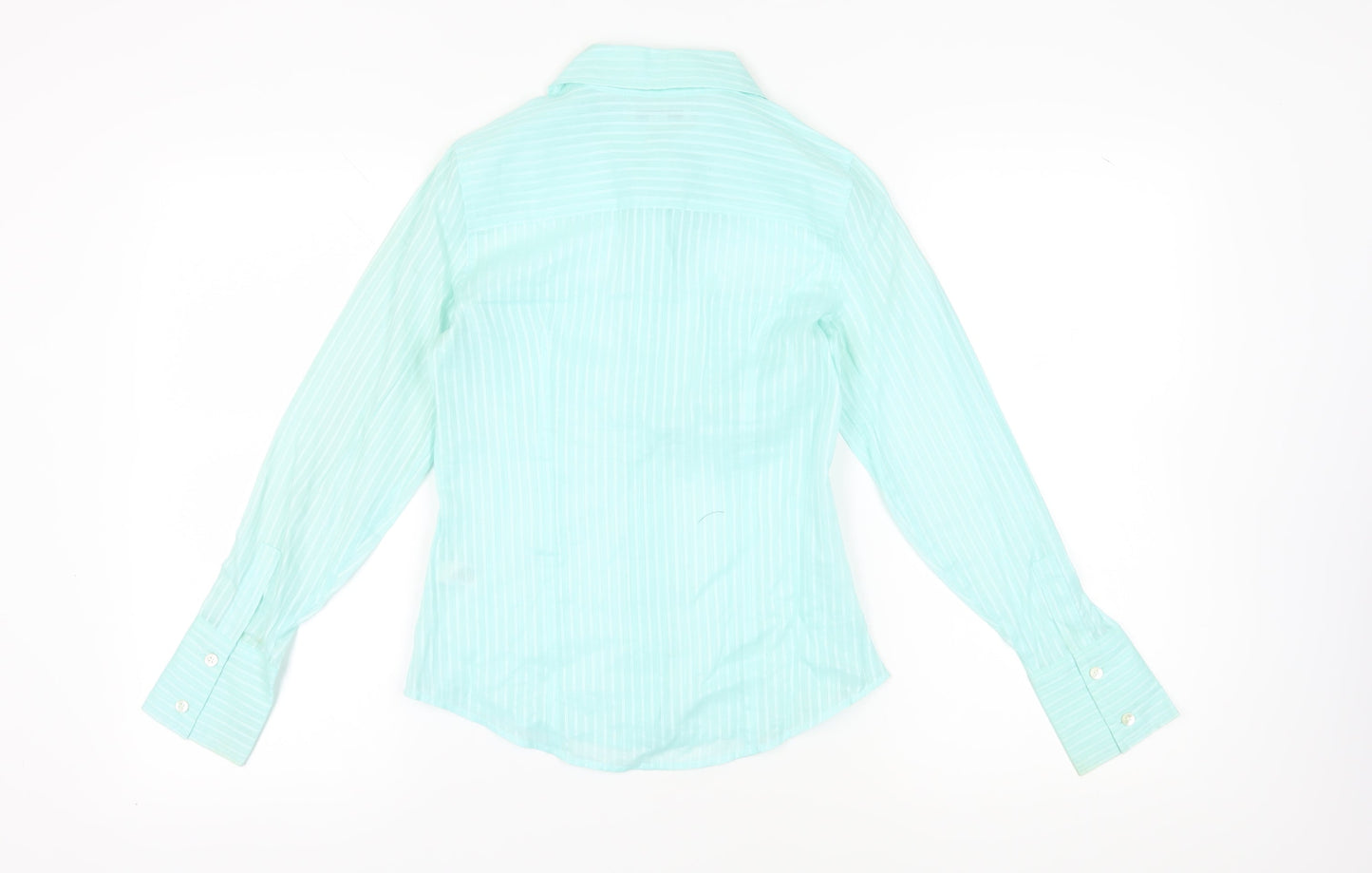 Banana Republic Women's Green XS Striped Button-Up Shirt