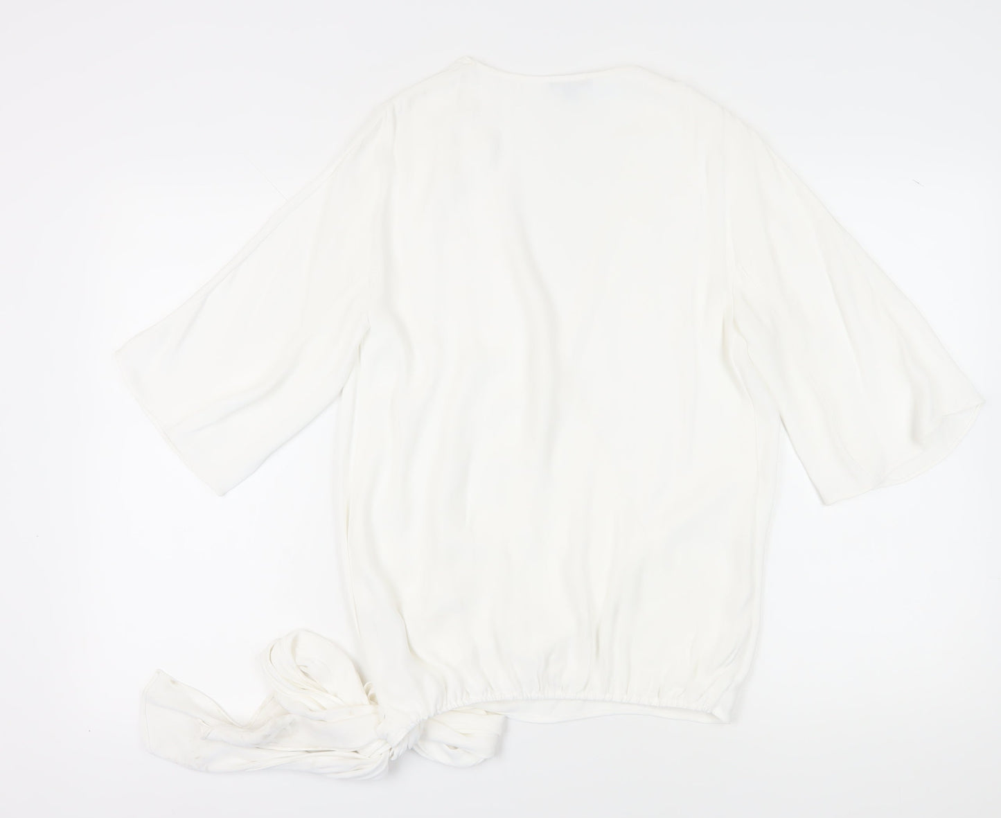 Massimo Dutti Women’s White Wrap Blouse XS