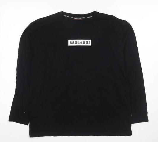 Kangol Sport Men's Black Long Sleeve T-Shirt M