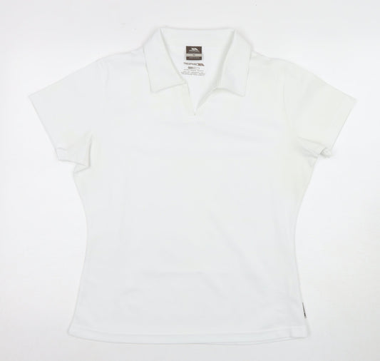 Trespass Women's White Polo Shirt XL Quick Dry