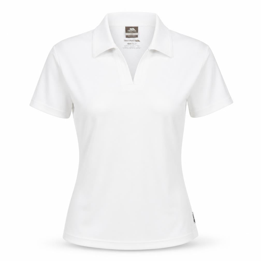 Womens UK Size XL Trespass White Polyester Polo