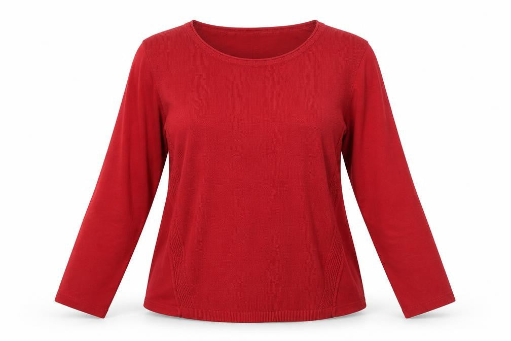 Womens UK Size 4 Laura Ashley Red Cotton Blend Blouse
