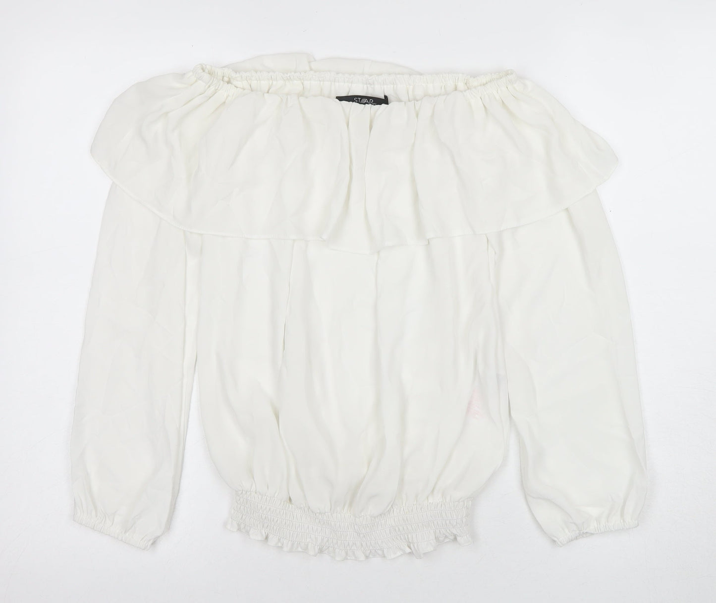Julien Macdonald Women's White Off Shoulder Blouse Size 8