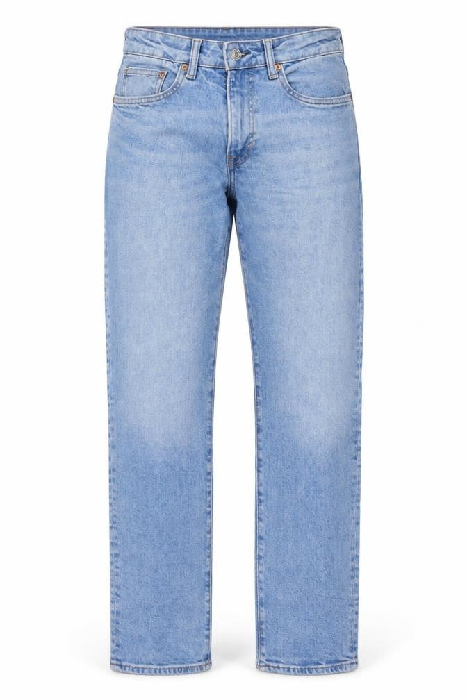 H&M Men's Blue Slim Straight Jeans, Size 8, Light Wash