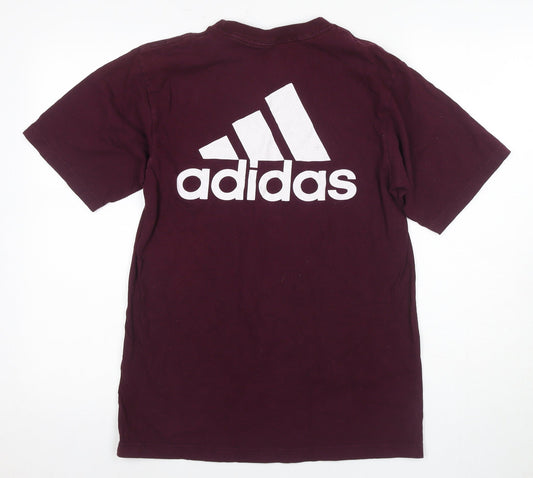 Adidas Unisex Burgundy T-Shirt M University Sports