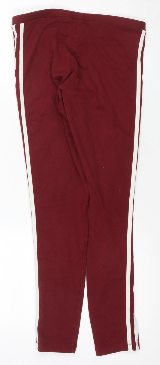 Adidas Women's Red Ankle Leggings Size 8