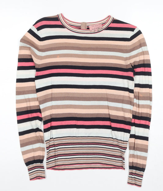 Ted Baker Women's Striped Pullover Jumper, Size 10