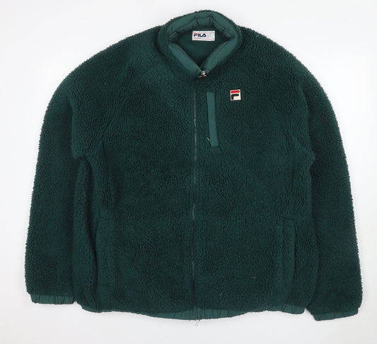 FILA Men's Green XL Basic Jacket - Full Zip, Casual Wear
