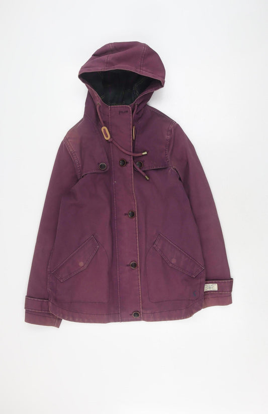 Joules Women's Purple Anorak Jacket Size 8 Waterproof